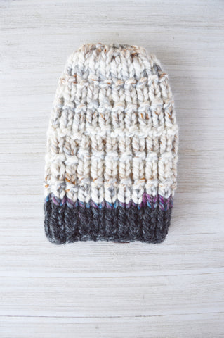 Fossil and Charcoal River Knit Beanie