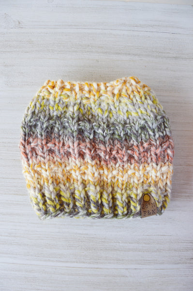 Coney Messy Bun Knit Beanie