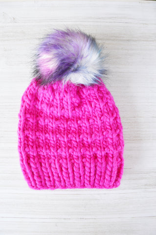 Punk Pink Sophie Luxury Knit Beanie